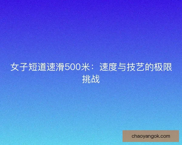 女子短道速滑500米：速度与技艺的极限挑战