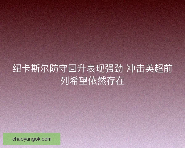 纽卡斯尔防守回升表现强劲 冲击英超前列希望依然存在